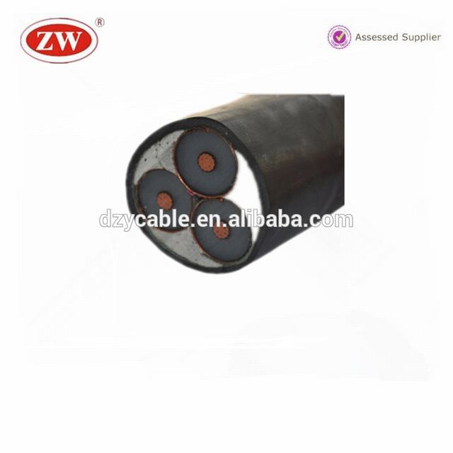 Medium Voltage XLPE Insulated Unarmoured 3 Cores Power Cable
