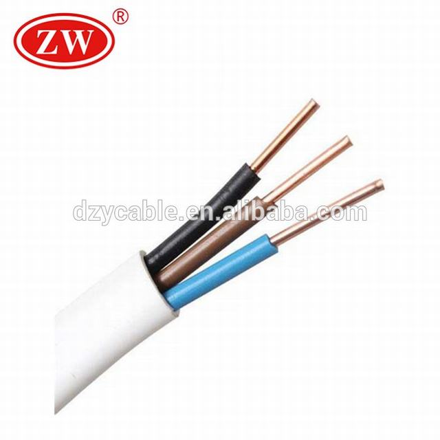 PVC Insulated Solid Copper Flat Electric Wire Cable