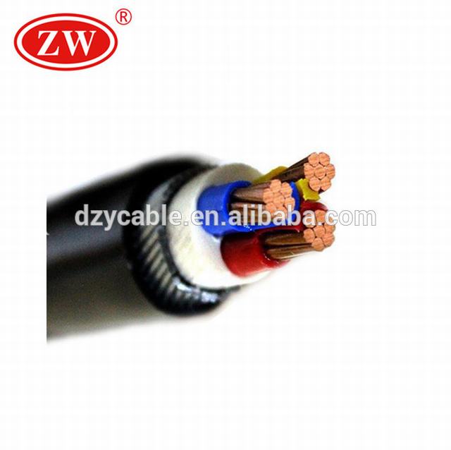 PVC fil d'acier blindé LV 3 noyaux 35mm2 câble d'alimentation électrique