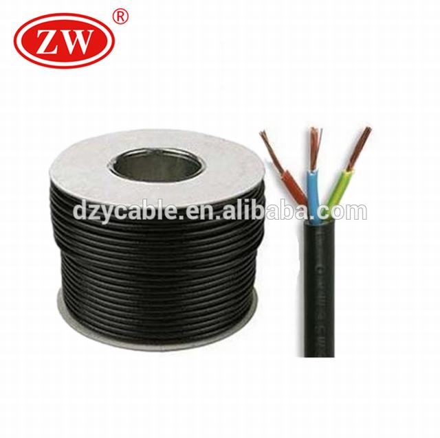 White or Black Flexible Cable 3 Core 0.75mm 1mm 1.5mm 2.5mm Flexible Electrical Wire Cable