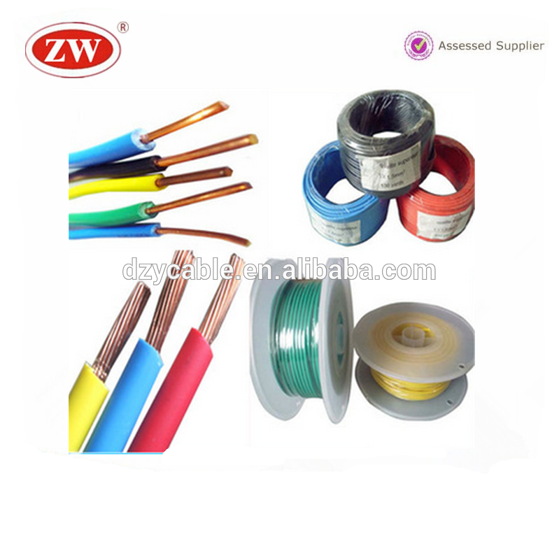 Couleur zhengzhou chine produits de câble de cuivre/câble de fil de pvc/fil électrique à noyau unique