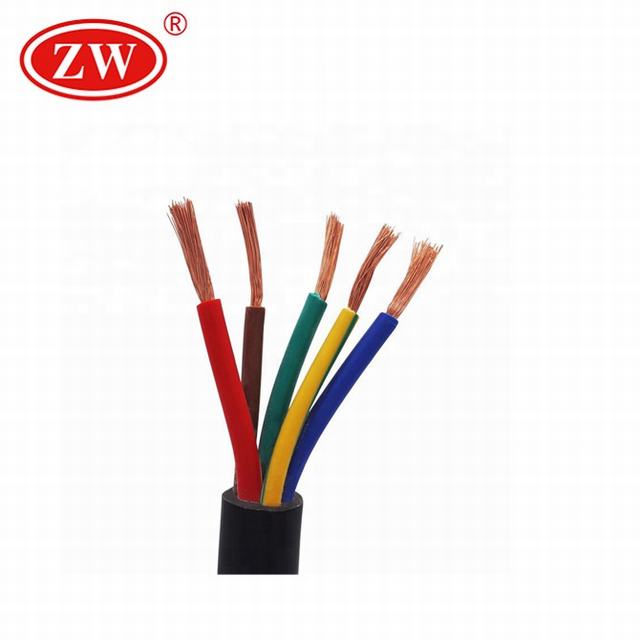 Fil de câble électrique 2.5 mm2, 1.5mm2 0.75mm2 câble cuivre 5*1.5 mm2