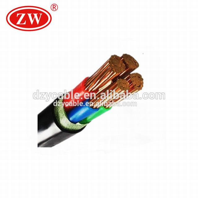 Baja Tensión cable blindado/grúa torre cable de alimentación/tamaño estándar precio cable de alimentación