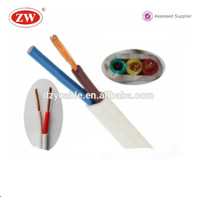 low voltage pvc insulated Flat Copper Cable 2 Core