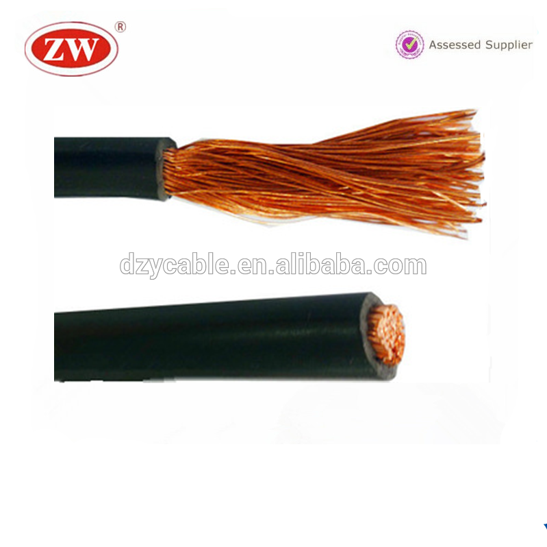 Cuivre pur conducteur flexible EN PVC/câble de soudure gainé de Caoutchouc