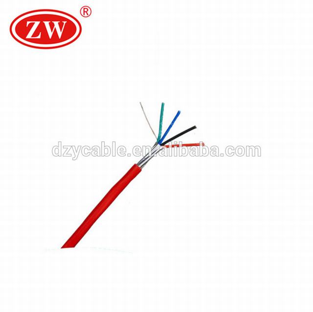 red color pvc jacket shielded fire resistant fire alarm cable