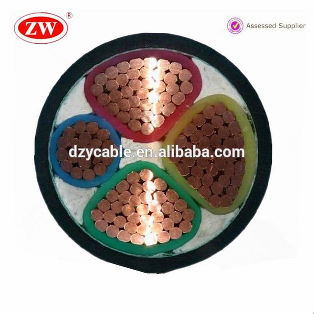 underground low voltage copper conductor xlpe power cable with armoured