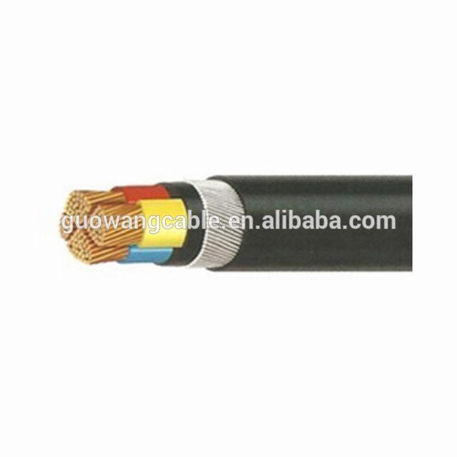 0,6/1 Kv LV 4 Core XLPE/cubierta de PVC Cable de alimentación de cobre