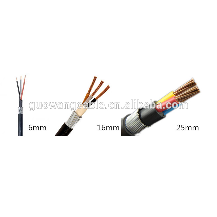 0.6/1KV Cu/XLPE/PVC cable eléctrico blindado cable proveedor Malasia SWA blindada cable de cobre precio