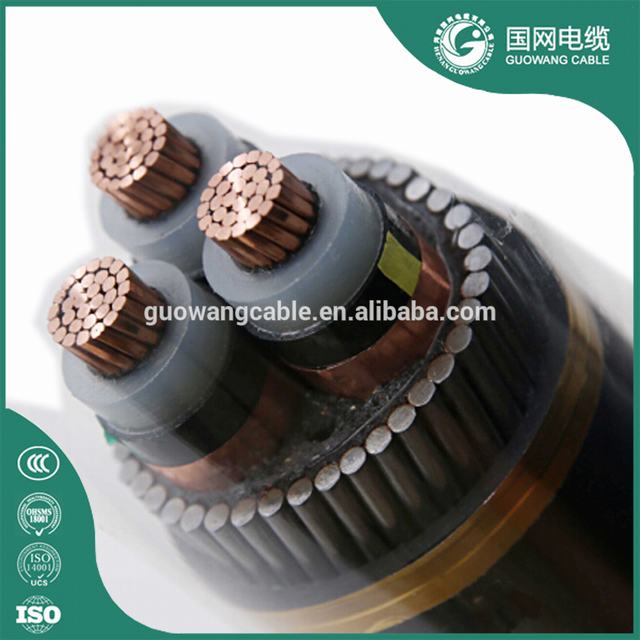 11kV CU/XLPE/CTS/PVC/SWA/PVC Under Ground Cable 3×185 mm