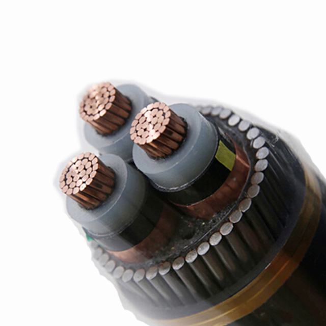 15kv 33kV Medium Voltage Steel Wire Armoured  3 Core Copper Wire Screen XLPE Power Cable Factory Price