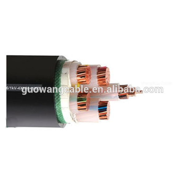 185mm2 to 300mm2 POWER CABLE 11kV 8.7/15KV CU XLPE insulation PVC sheath for underground