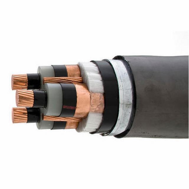 3.6/6 (7.2) kV 1x630mm CU/XLPE/CWS/PVC/AWA/PVC Kabel Daya N2XSRY IEC 60502