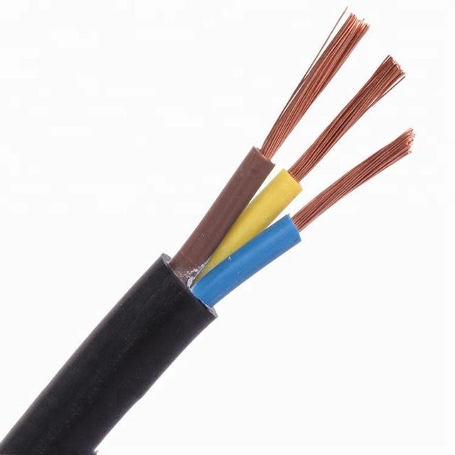 3 Core 6mm squared Flexible Pure Copper Conductors Rubber Power Cable for Wind Power