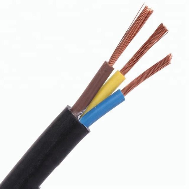 300/500 V fil de cuivre électrique à 3 noyaux 1.5mm2 2.5mm2 4mm2 flexible de câble de pvc