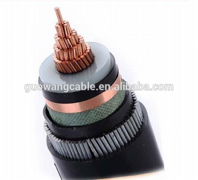 300mm tembaga kabel harga Pakistan Tegangan Menengah AL/XLPE/PVC Semi disaring pita Tembaga konduktif terlindung Kabel daya