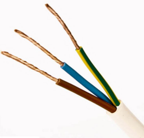 450/750 V Đồng Linh Hoạt PVC Cách Điện Dây Twin Và Trái Đất Cable 1.5 2 2.5 4 6 mm2