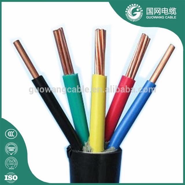 5 Core 6 sq mm Kabel Listrik, Kabel Listrik 5x6mm2, CU Konduktor PVC Isolasi Kabel Listrik