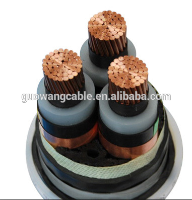 8,7/10kV Conductor de cobre con aislamiento de PVC SWA blindado funda de PVC de media tensión cable de alimentación