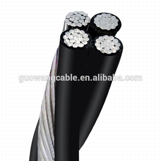 Harga kabel terisolasi udara Al Konduktor PVC/XLPE/PE Terisolasi 10KV 11KV ABC Kabel/ABC kabel listrik kawat