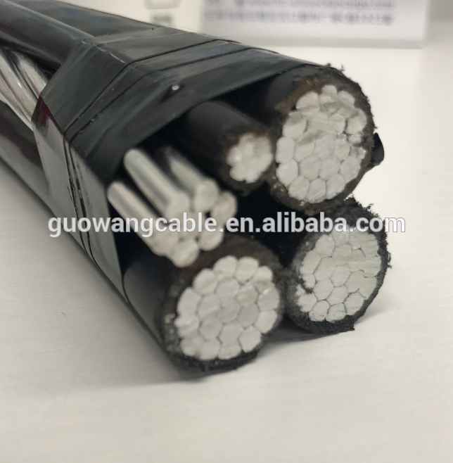 Aluminium Konduktor 0.6/1kV ABC Kabel 4*95 Mm2 Udara Bundel Kabel