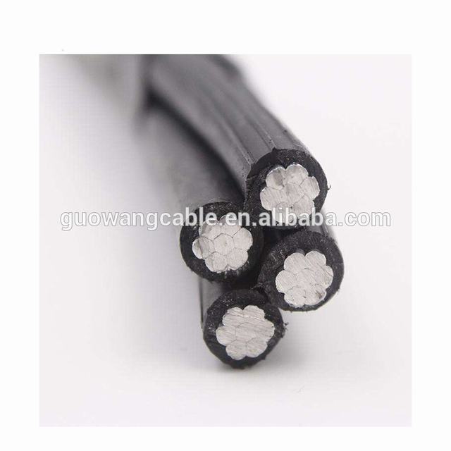 Aluminium (AL) ABC Kabel Udara Dibundel Kabel Kabel Listrik