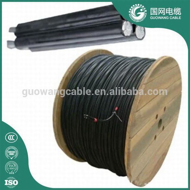 Aluminum Stranded Conductor 7 Wire Stranded ABC Cable 35 sqmm XLPE Insulated Twisted ABC Cable Overhead Aerial Cable