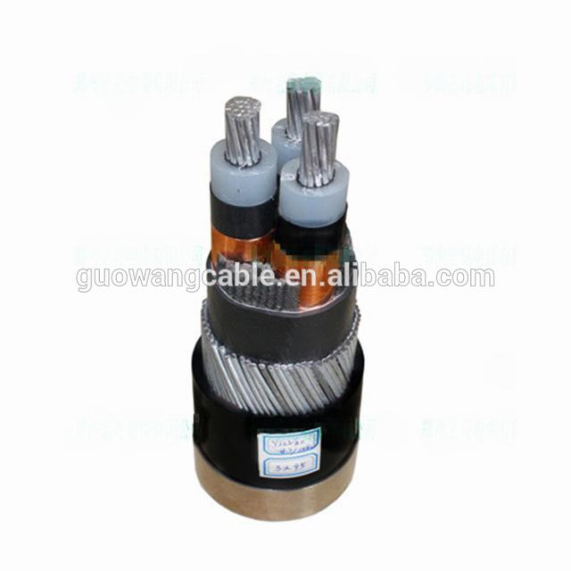 Aluminum conductor XLPE insulated steel tape armoured XLPE sheated power cable