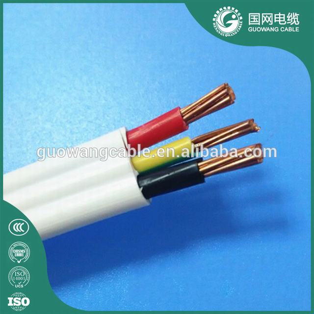 Bvvb PVC cables eléctricos aislados Tamaño del cable conductor de cobre cable 2.5mm cable eléctrico