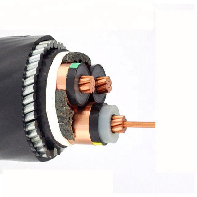 Fabrication de câbles 3C x 95mm2 XLPE isolé 11KV câble blindé