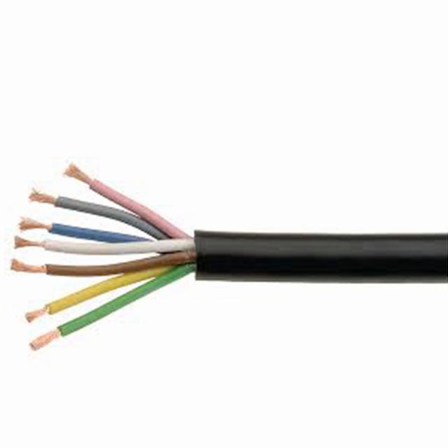 Pvc flexible cable de control 5C x 0.5mm2 80 ° C 300 V blindado, sin armadura gris color preferible Core color marrón blanco rojo
