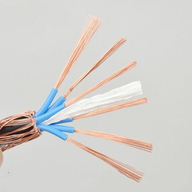 Tahan api KVVR/KVVP/KVV22 450/750 V Tembaga kawat dikepang disaring kabel kontrol fleksibel untuk listrik peralatan