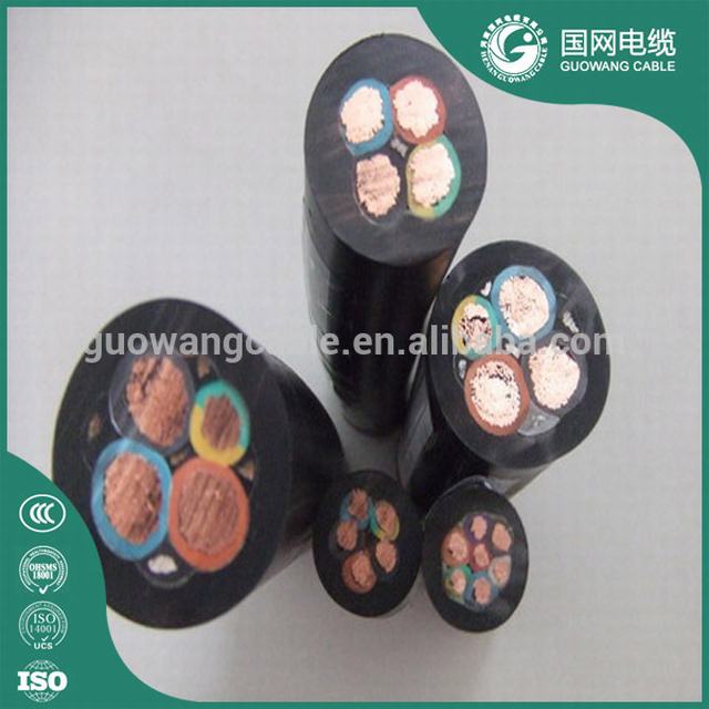 Flexible Electric Trailing Rubber Cable 25 mm2 , 3-core Heavy Duty Rubber Flexible Cable
