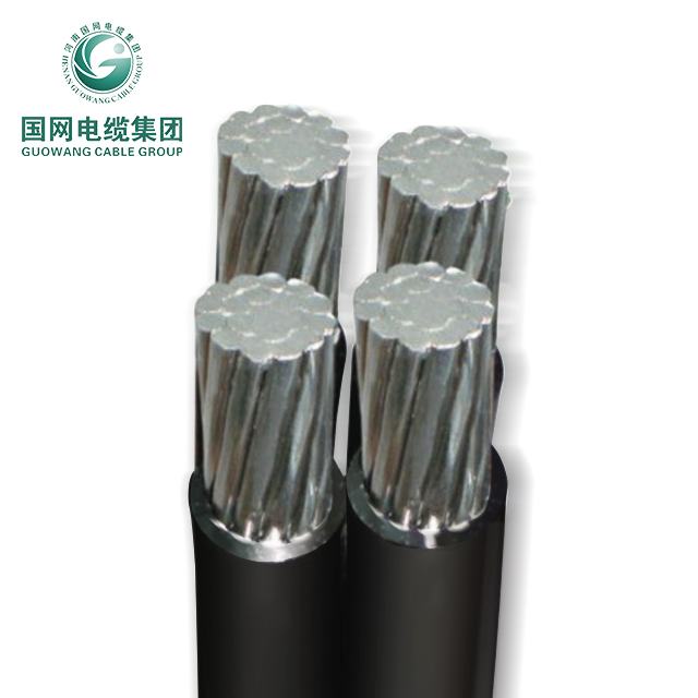 Guowang cables abc overhead cable paquete aéreo aérea de aluminio cable 25mm 35mm 50mm con precio razonable