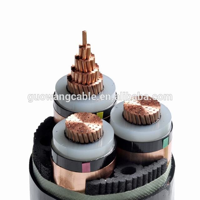 3 core 300 mm2 XLPE insulated copper conductor cable Medium Voltage power cable