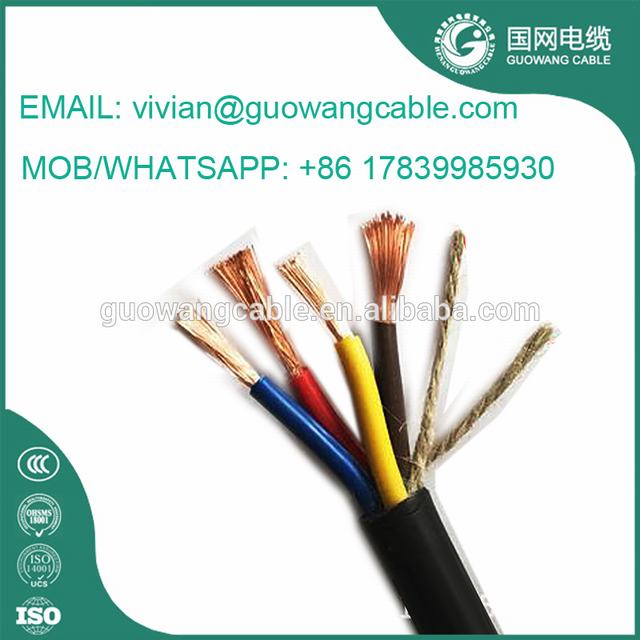H07RN-F 3G 1.0MM2 EP goma aislado y policloropreno forrado cable flexible