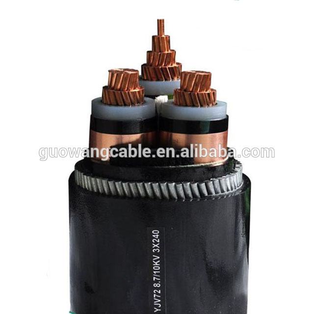 Hot Selling 3 Cores Medium voltage XLPE/PVC  jacket power cable