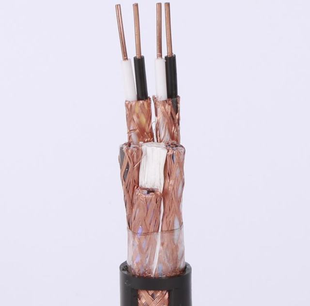 5 cores Low voltage 300/500V individual and general copper wire braided screens PVC sheath Insulation Instrument Cable