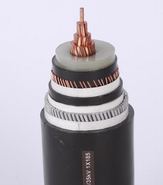 Tension nominale 8.7/15kV cuivre conducteur XLPE isolation intérieure EN PVC gaine extérieure armure de fil d'acier MV câble d'alimentation