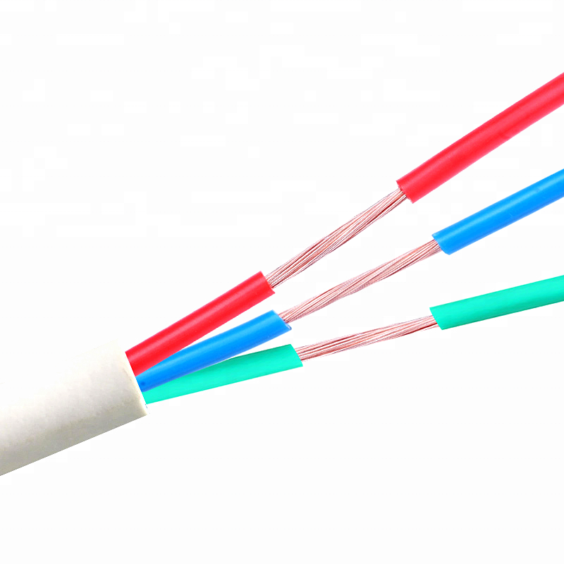 House wiring Electric PVC Insulation PVC Sheath Flat Copper Lightning Cable BVVB 300/500V copper wire