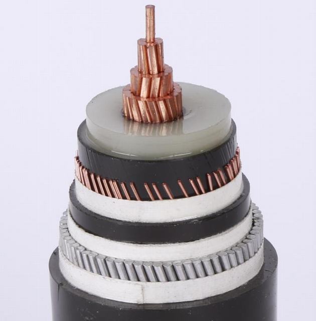 Rated voltage 26/35kV copper conductor XLPE insulation PVC inner outer sheath non-magnetic thin steel wire armor MV power cable