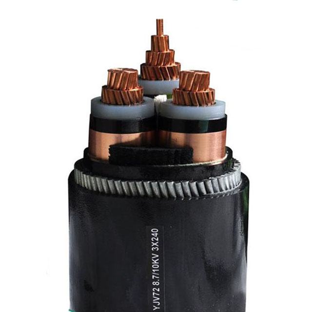 HV 26/35KV 1C,3Cx240mm2 Electricity construction CU conductor XLPE insulated SWA armored underground power cable price list