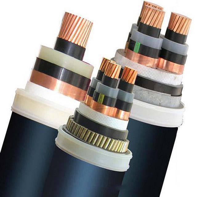 IEC 60502 XLPE cable de alimentación subterránea blindado cable trifásico 70mm 2 Conductor de cobre desnudo
