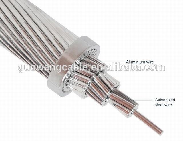 IEC61089 estándar ACSR sobrecarga conductor trenzado de aluminio 95mm2, 120mm2, 182mm2 ACSR pingüino ACSR cable