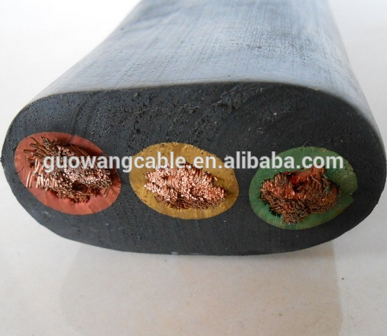 JHS TML 3 Core Copper Conductor Rubber Insulated Flat Submersible Cable