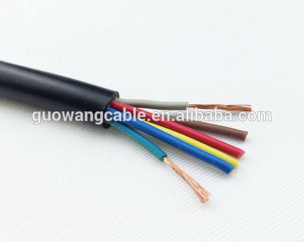 Bajo Voltaje sola Core aislamiento de PVC sólido/trenzado clase 1/2 llanura recocido cobre BV BvR cable eléctrico cable 450 /750 V