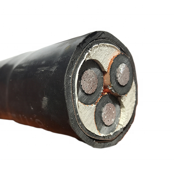 MV 25kv armoured electric power cable with copper conductors