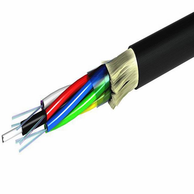 Fabricante 12 24 48 núcleos doble chaqueta de fibra óptica GYTA53 al aire libre directa enterrado blindado Cable de fibra óptica precio por metro