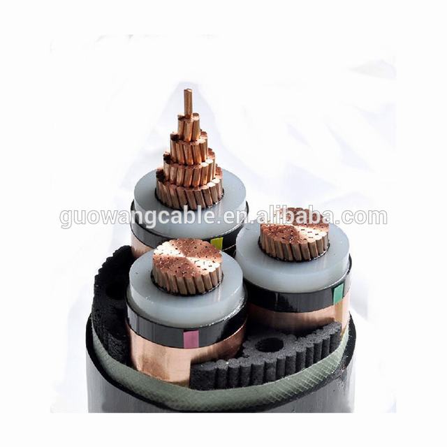 Marine And Industrial 26/35 KV Three Core CU/XLPE/SWAS/PVC 50 Mm Power Cable For Crane