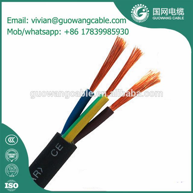 Cable de goma de neopreno H07RN-F 3G 1.0 Mm2 para la instrumentación
